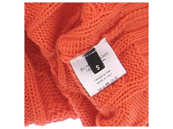 Autre Marque ROWEN ROSE Kaschmir Pullover Orange S - Ansicht 6
