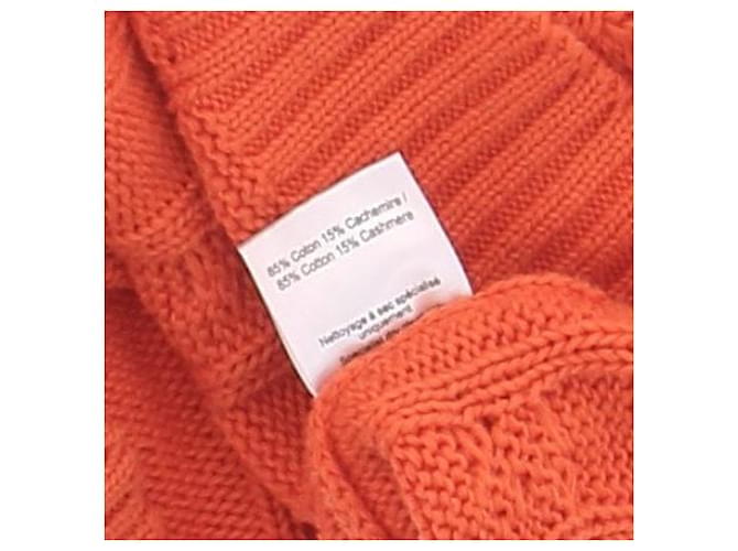 Autre Marque ROWEN ROSE Kaschmir Pullover Orange S - Ansicht 7