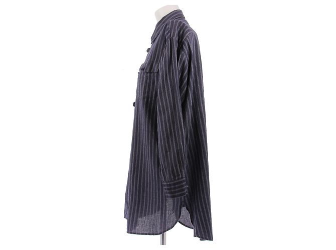 Laurence Bras Camicia a righe blu navy - vista 4