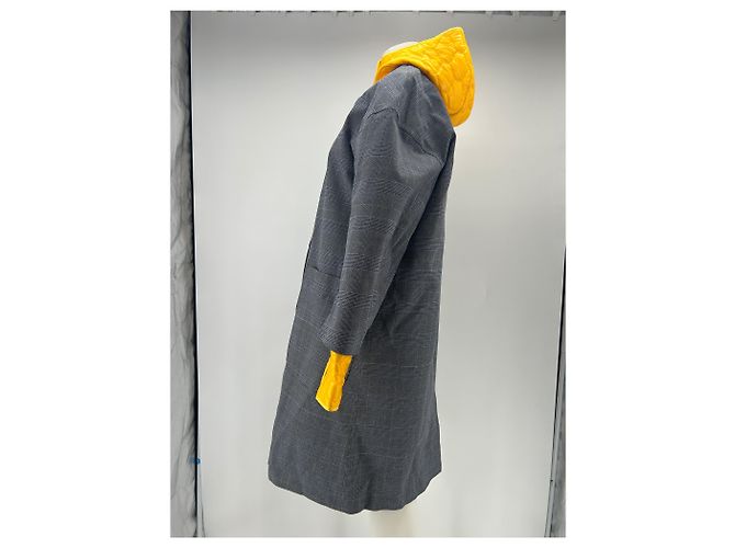 Autre Marque Jaqueta amarela e cinza com forro acolchoado Amarelo - vista 5