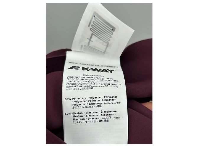 Vestido K-Way de neopreno burdeos - vista 7
