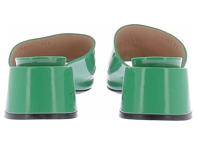 Mules Gucci in pelle verde - vista 5