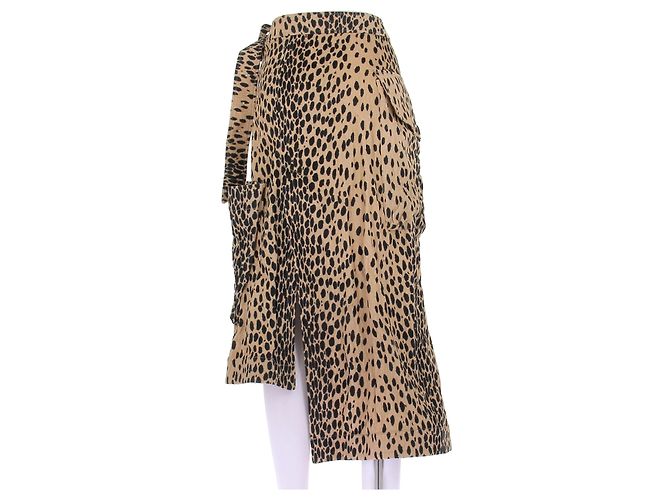 Jacquemus Falda larga de leopardo "La Collectionneuse" Castaño - vista 2