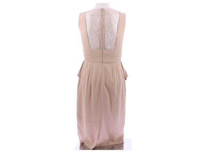 Elie Saab Langes Spitzenkleid Pink - Ansicht 2