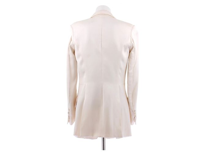 Blazer de satén blanco Yves Saint Laurent - vista 2