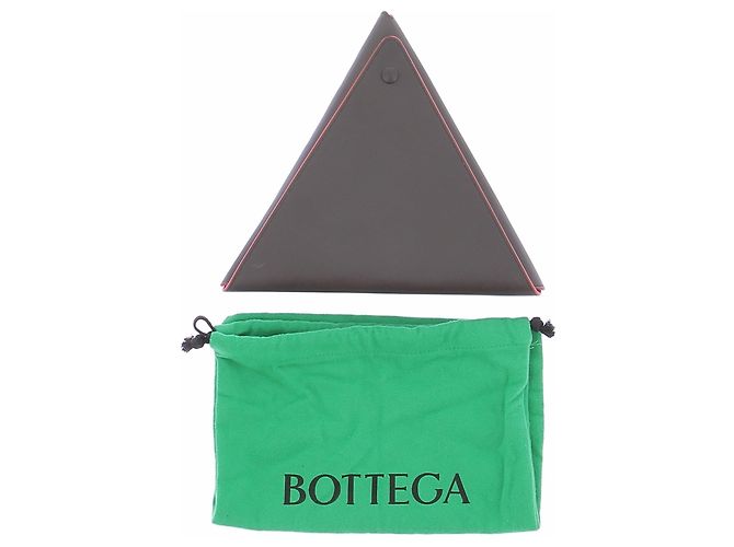Bottega Veneta Cartera triangular marrón de cuero Castaño - vista 9