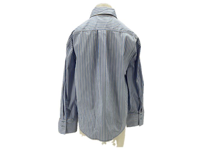 Autre Marque Camicia a righe SURPRISE in cotone blu - vista 2