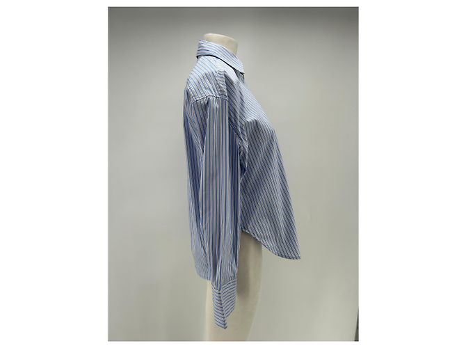 Autre Marque Camicia a righe SURPRISE in cotone blu - vista 3