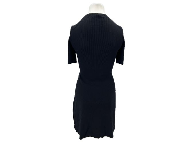 Maje kurzes schwarzes Kleid mit Golddetails - Ansicht 2