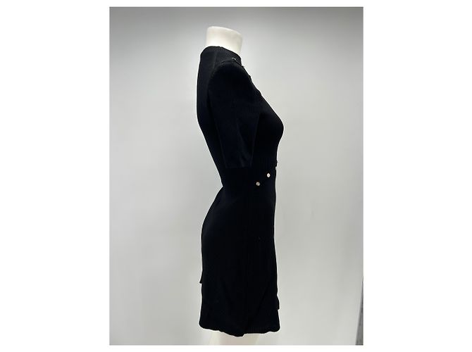 Maje kurzes schwarzes Kleid mit Golddetails - Ansicht 3
