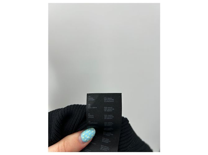 Maje kurzes schwarzes Kleid mit Golddetails - Ansicht 6