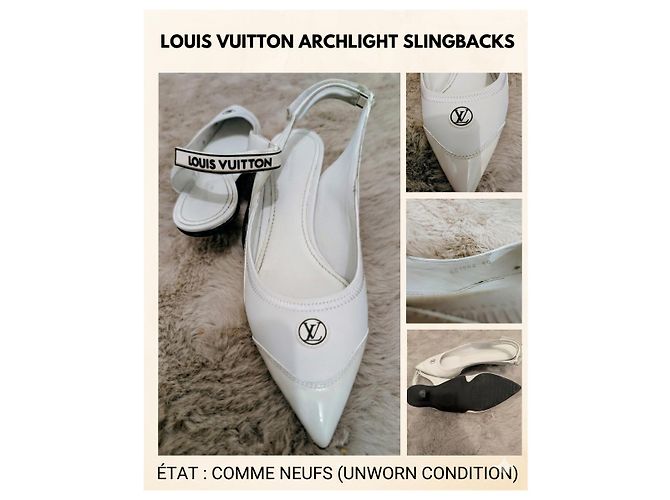 Louis Vuitton Archlight Slingbacks - Bianco - Ottime Condizioni - vista 3