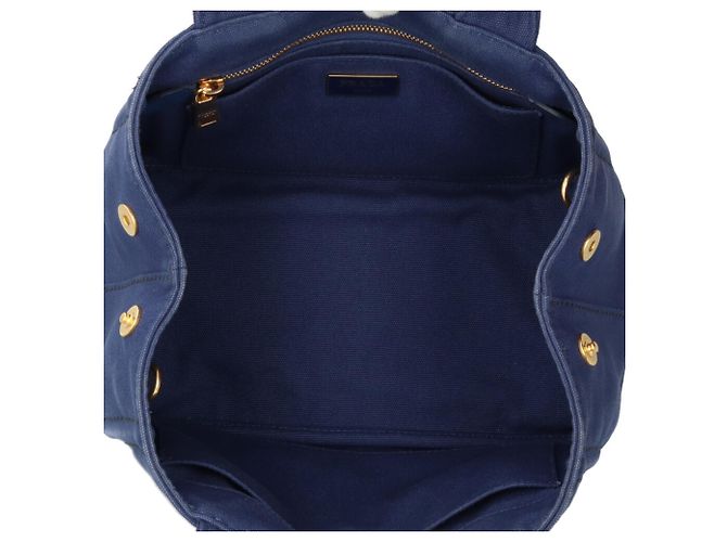 Borsa a Spalla Prada Canapa Tote SS Blu - vista 6
