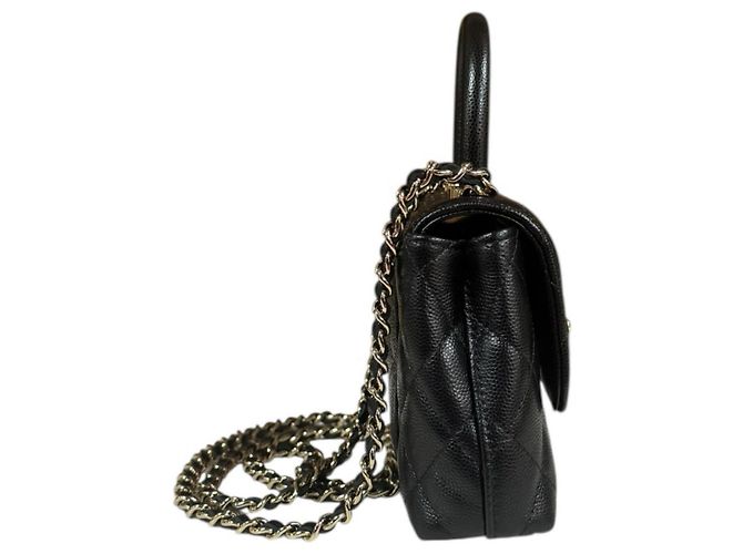 Chanel Extra Mini Coco Handle Schultertasche Schwarz - Ansicht 4