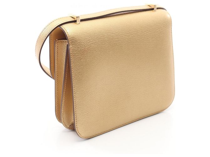 Borsa a Spalla Constance 3 Mini Dore di Hermès D'oro - vista 2
