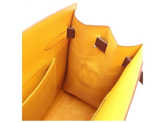 Hermès Borsa a Spalla Hermes Kelly Sport MM Marrone Giallo - vista 6