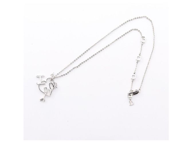 Collana I LOVE DIOR con freccia a cuore Christian Dior Argento - vista 3