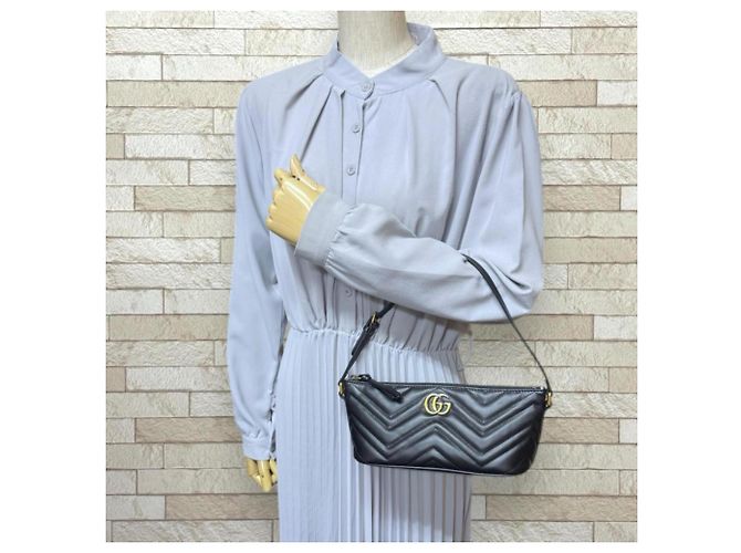 Borsa Gucci GG Marmont Nero - vista 2