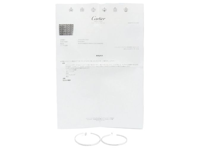Orecchini a bottone in diamante in oro bianco 18K Cartier Argento - vista 8