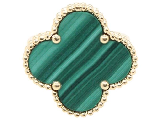 Anel Malachite Magic Alhambra da Van Cleef & Arpels Dourado Verde - vista 2