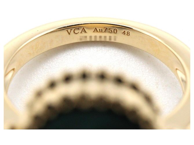 Anel Malachite Magic Alhambra da Van Cleef & Arpels Dourado Verde - vista 4