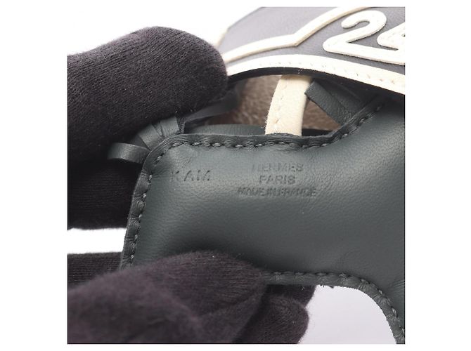 Accessorio Charm Rodeo PM Robeo Coeur di Hermès Nero Bianco Verde - vista 3