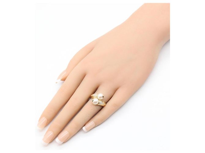 Bulgari Bague Bvlgari Passodoppio en perles et diamants Blanc Doré - vue 9