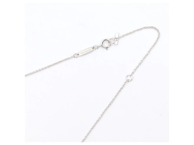 Tiffany & Co. T-Two Offene Horizontale Diamant-Halskette Silber - Ansicht 6