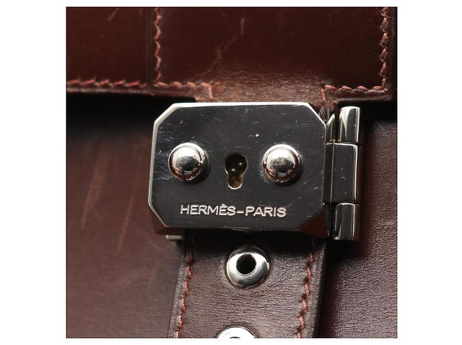 Sac à Dépêches 38 d'Hermès Marron - vue 10
