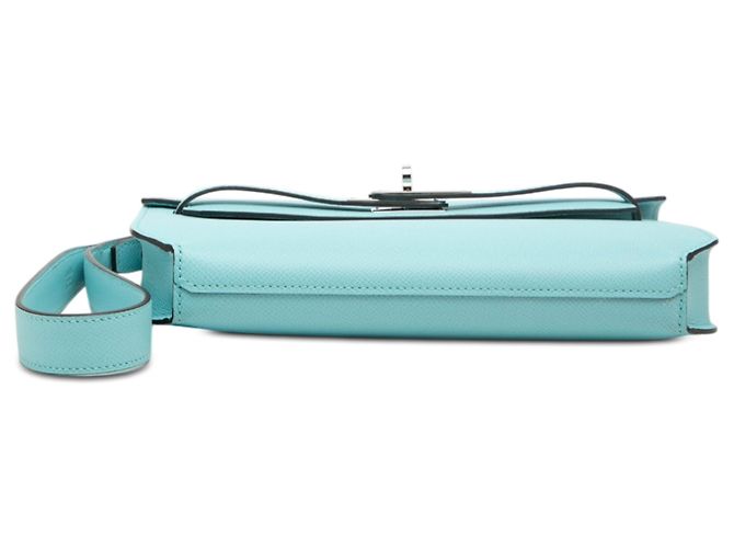 Pochette Kelly Depeches 25 in Epsom blu Hermès Blu chiaro - vista 3