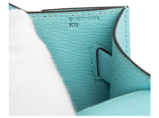 Pochette Kelly Depeches 25 in Epsom blu Hermès Blu chiaro - vista 6