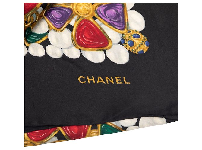 Sciarpa in seta multi Gripoix di Chanel - vista 4