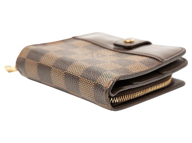 Cartera compacta con cremallera Damier Ebene marrón Louis Vuitton Castaño - vista 6