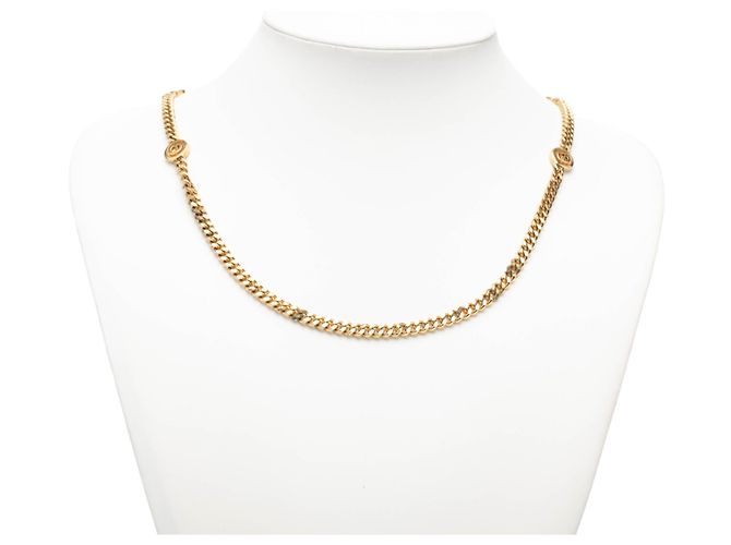 Collar de cadena chapado en oro con logotipo CD de Dior Dorado - vista 5