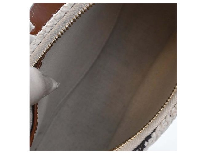 Céline Bolso de Hombro Ava de Textil Tejido Beige Mediano de Celine - vista 10