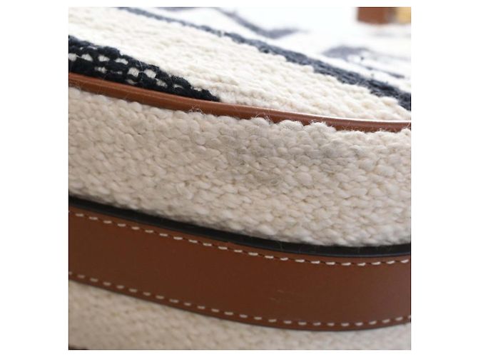 Céline Bolso de Hombro Ava de Textil Tejido Beige Mediano de Celine - vista 11
