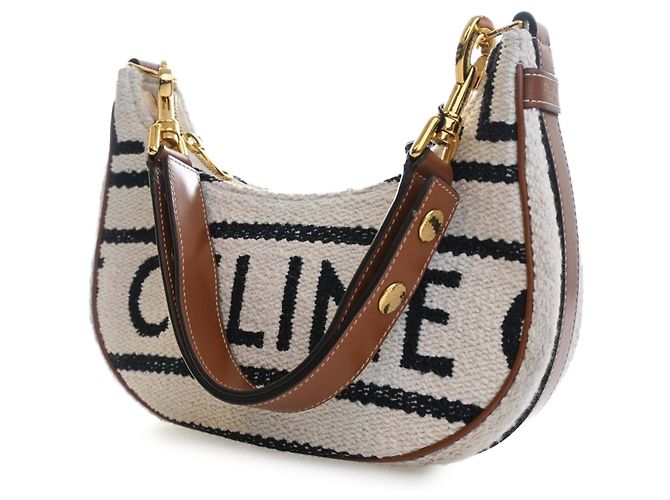 Céline Bolso de Hombro Ava de Textil Tejido Beige Mediano de Celine - vista 2