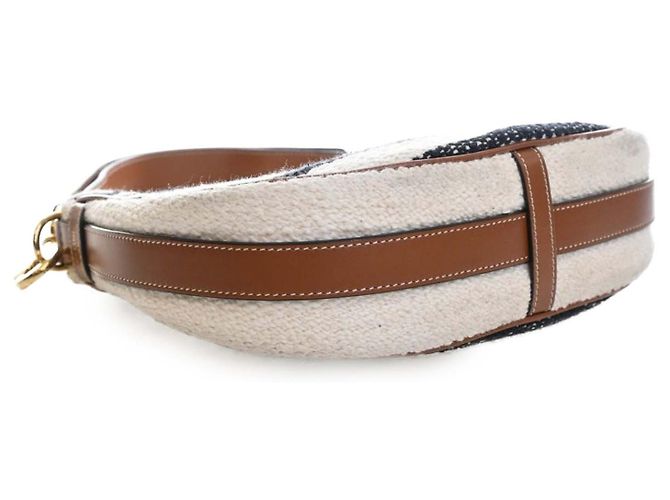 Céline Bolso de Hombro Ava de Textil Tejido Beige Mediano de Celine - vista 7