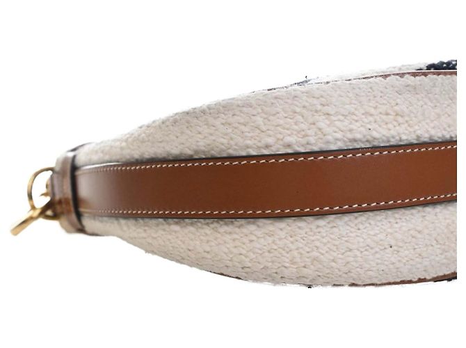 Céline Bolso de Hombro Ava de Textil Tejido Beige Mediano de Celine - vista 8