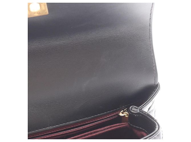 Borsa Chanel Coco Handle Flap V-Stitch Chevron Nero - vista 6