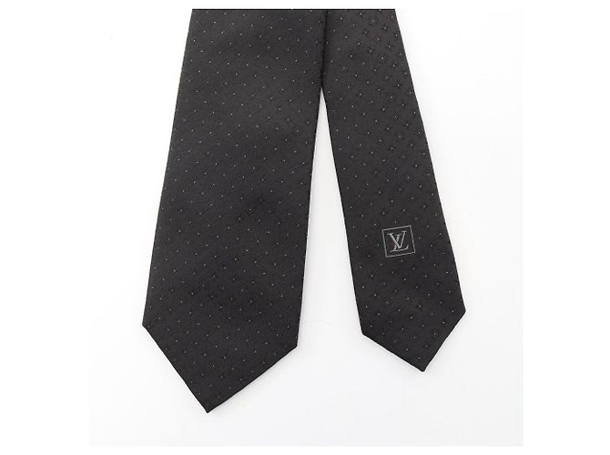 Louis Vuitton Monogram Silk Tie Black - view 2