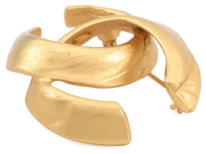 Spilla in oro Chanel con il marchio Coco D'oro - vista 2