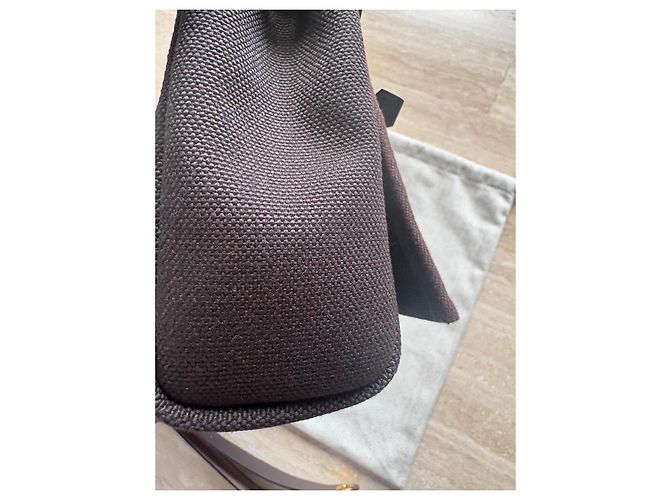 Hermès Mini Herbag in Pelle Marrone Scuro - vista 7