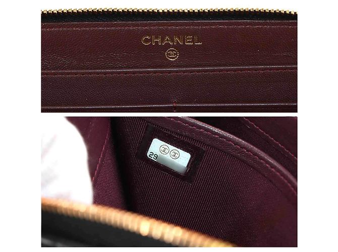 Timeless Carteira longa com zíper clássica Matelassé da Chanel Preto - vista 8