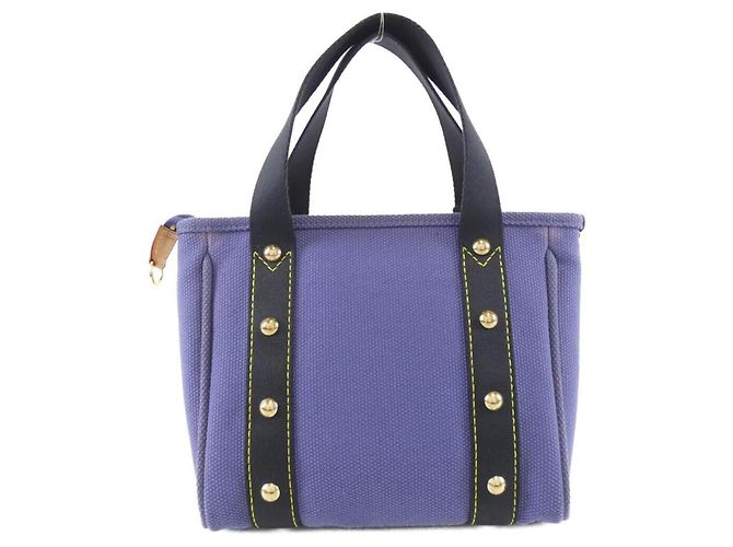 Borsa Louis Vuitton Antigua Cabas PM Blu Porpora - vista 2