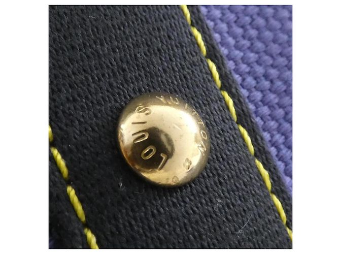 Borsa Louis Vuitton Antigua Cabas PM Blu Porpora - vista 4