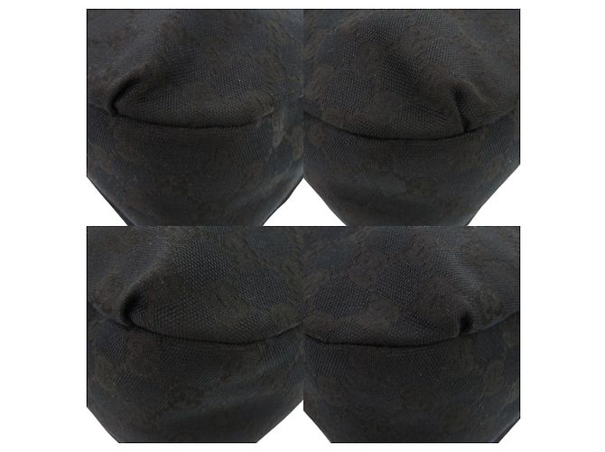 Borsa hobo in tela GG e pelle Gucci Nero - vista 5