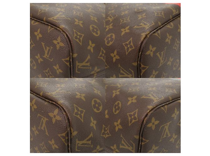Borsa Louis Vuitton Neverfull MM Marrone Blu chiaro Monogramma - vista 4