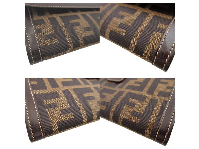 Fendi Zucca Pattern Brown Long Wallet - view 7