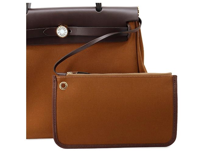 Borsa Hermès Herbag Zip PM Fauve Rosso - vista 13